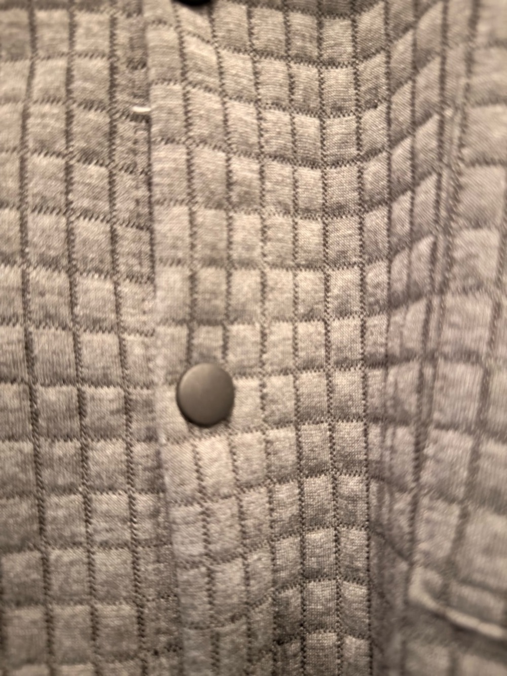Men's Quilted Shirt Jacket in Gray - Picture 4 of 4